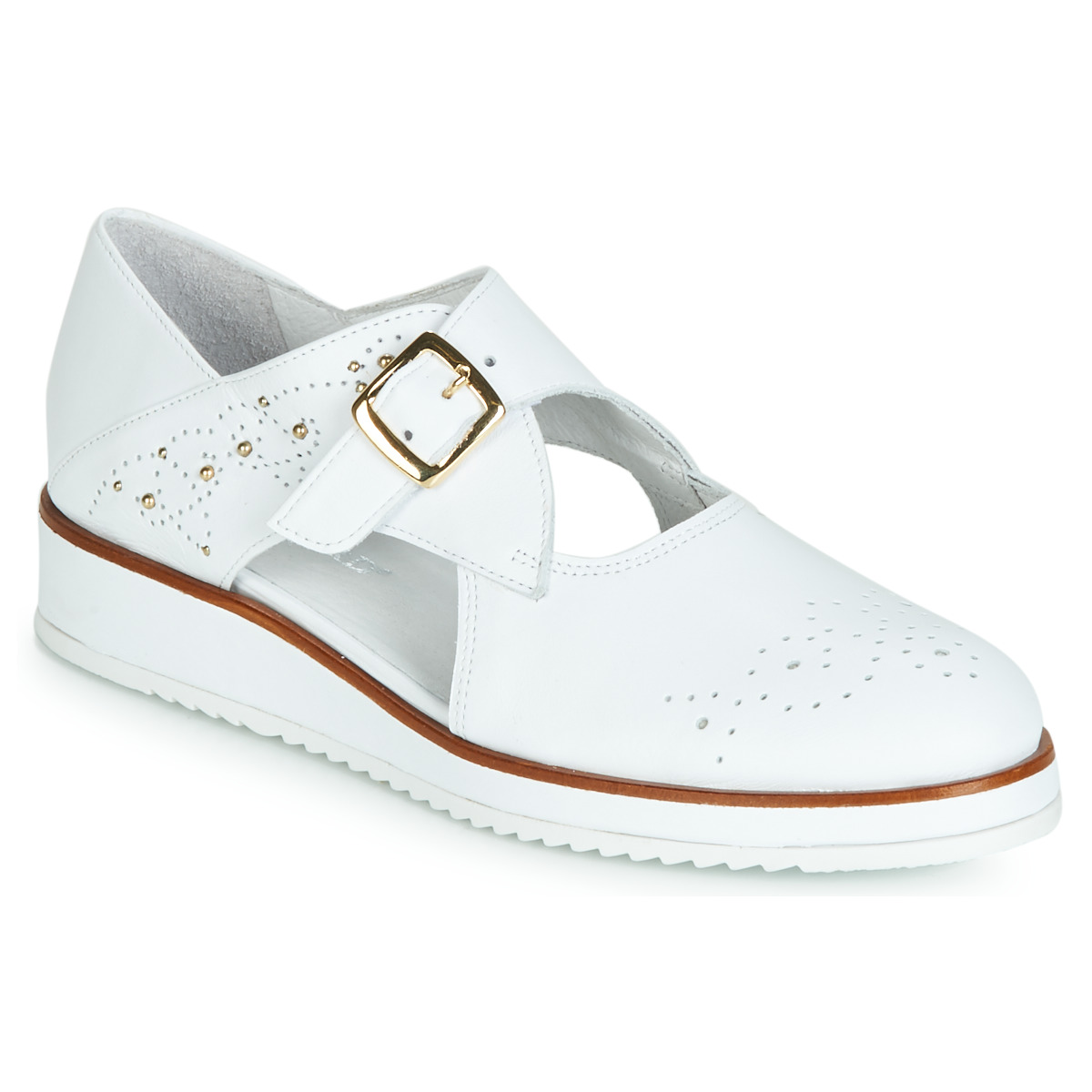 Cipők Női Oxford cipők Regard RIXALO V1 NAPPA BLANC Fehér