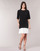 Ruhák Női Rövid ruhák Lauren Ralph Lauren ELBOW SLEEVE DAY DRESS Fekete  / Fehér