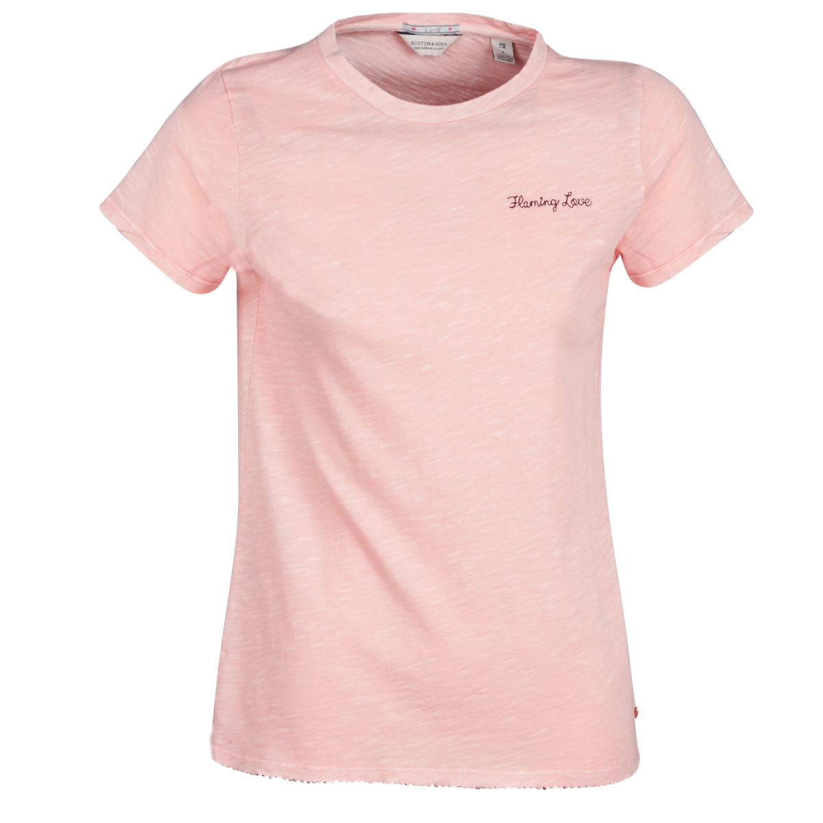 Ruhák Női Rövid ujjú pólók Maison Scotch SS T-SHIRT Rózsaszín