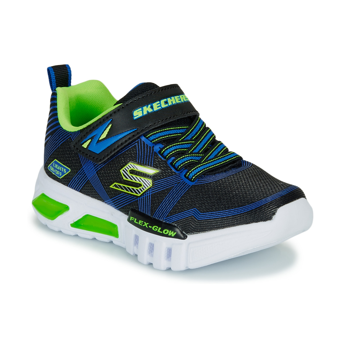 Cipők Fiú Rövid szárú edzőcipők Skechers SKECHERS BOY Kék / Zöld