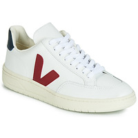 Cipők Rövid szárú edzőcipők Veja V-12 LEATHER Fehér / Kék / Piros