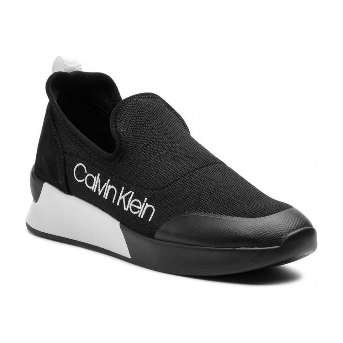 Cipők Női Divat edzőcipők Calvin Klein Jeans QUE Fekete 
