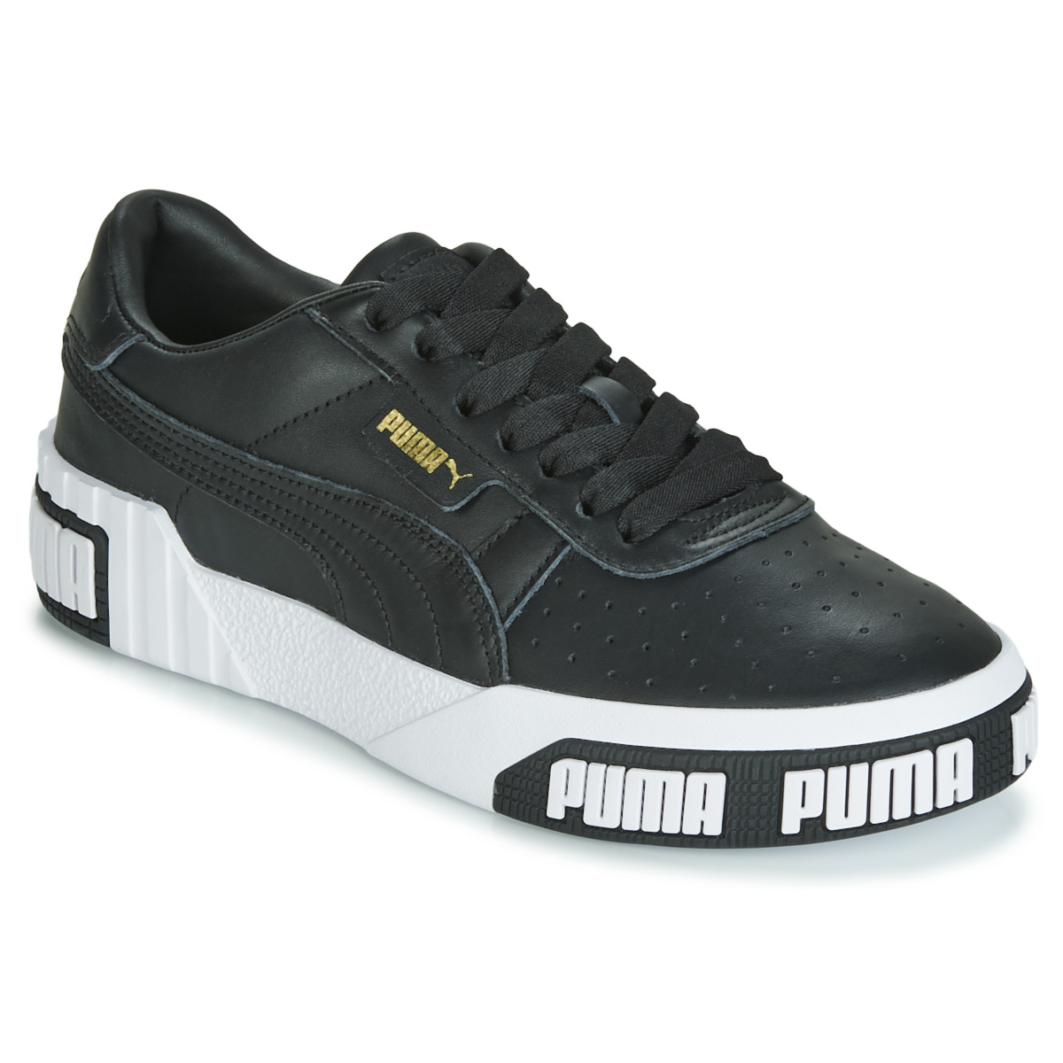 Cipők Női Rövid szárú edzőcipők Puma CALI BOLD Fekete 