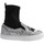 Cipők Női Magas szárú edzőcipők Chiara Ferragni CF 2094 SILVER-BLACK Ezüst