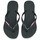 Cipők Női Lábujjközös papucsok Havaianas SLIM LOGO METALLIC Fekete  / Rózsaszín