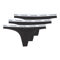 Fehérnemű Női Stringek Calvin Klein Jeans CAROUSEL THONG X 3 Fekete 