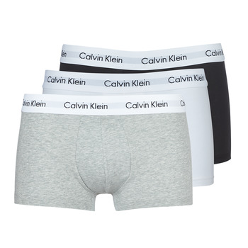 Fehérnemű Férfi Boxerek Calvin Klein Jeans COTTON STRECH LOW RISE TRUNK X 3 Fekete  / Fehér / Szürke / Tarka