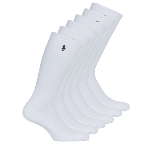Kiegészítők Sport zoknik Polo Ralph Lauren ASX110 6PK CR PP-CREW-6 PACK Fehér