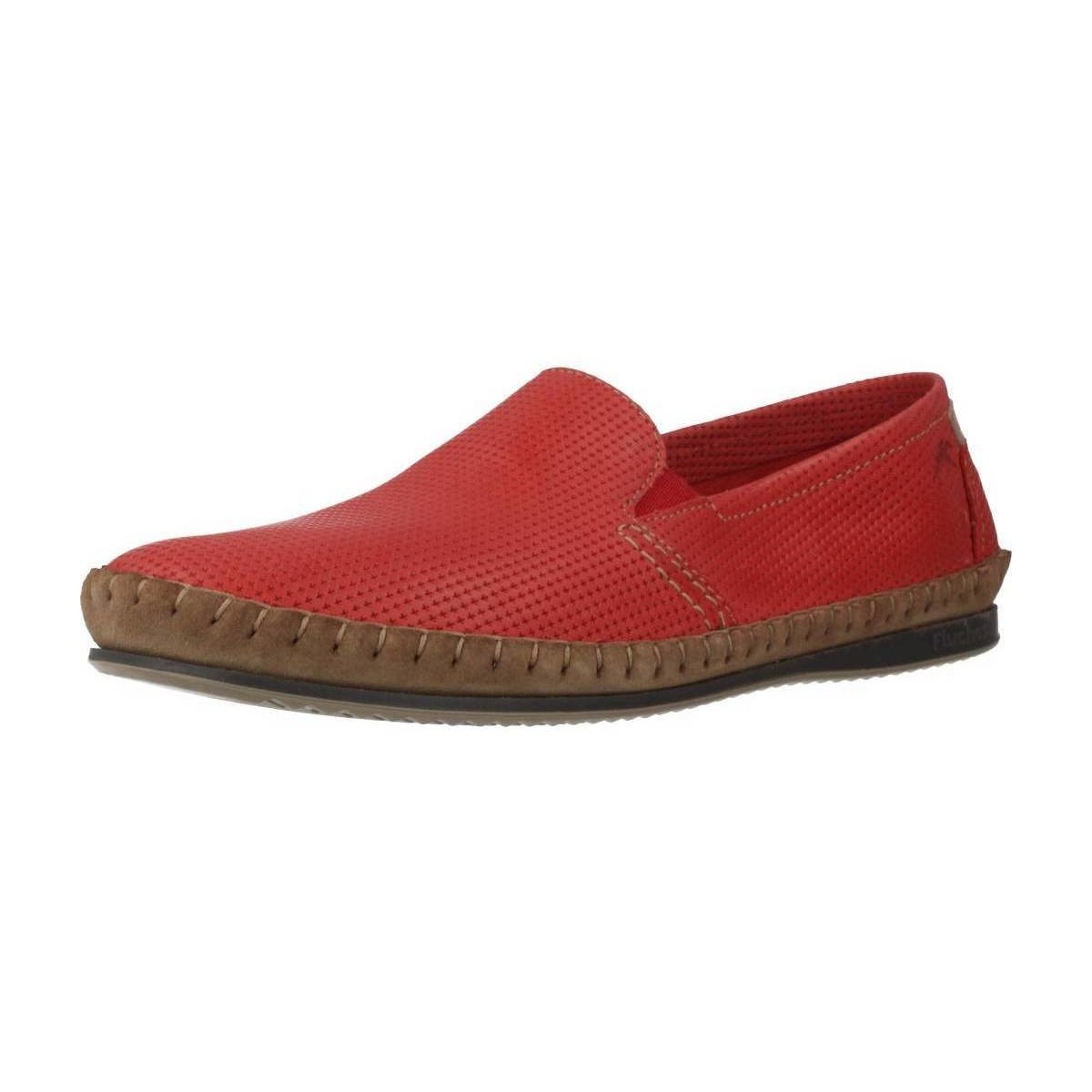 Cipők Férfi Mokkaszínek Fluchos 8674 Piros