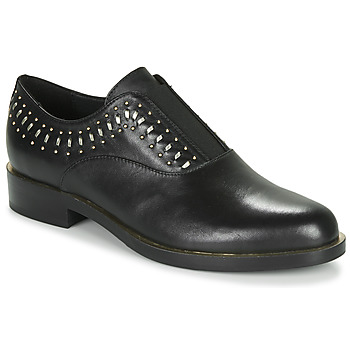 Cipők Női Oxford cipők Geox D BROGUE S Fekete  / Arany