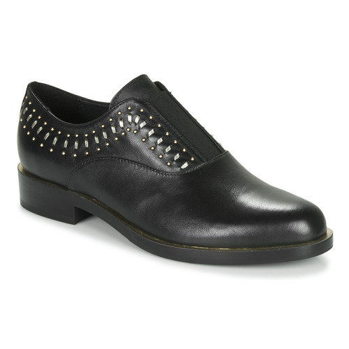 Cipők Női Oxford cipők Geox D BROGUE S Fekete  / Arany
