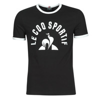 Ruhák Férfi Rövid ujjú pólók Le Coq Sportif ESS Tee SS N°3 M Fekete  / Fehér