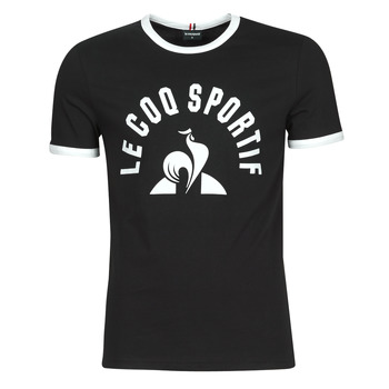 Ruhák Férfi Rövid ujjú pólók Le Coq Sportif ESS Tee SS N°3 M Fekete  / Fehér