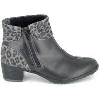 Cipők Női Bokacsizmák Boissy Boots Noir Leopard Fekete 