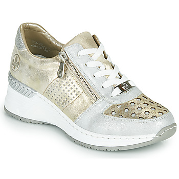 Cipők Női Rövid szárú edzőcipők Rieker LEA Arany / Ezüst