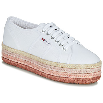 Cipők Női Rövid szárú edzőcipők Superga 2790-COTCOLOROPEW Fehér / Rózsaszín