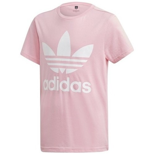 Ruhák Lány Rövid ujjú pólók adidas Originals Trefoil Tee Rózsaszín