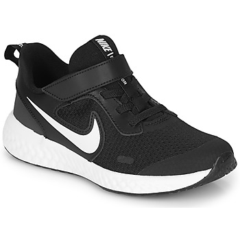 Cipők Gyerek Rövid szárú edzőcipők Nike REVOLUTION 5 PS Fekete  / Fehér