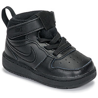 Cipők Gyerek Magas szárú edzőcipők Nike COURT BOROUGH MID 2 TD Fekete 