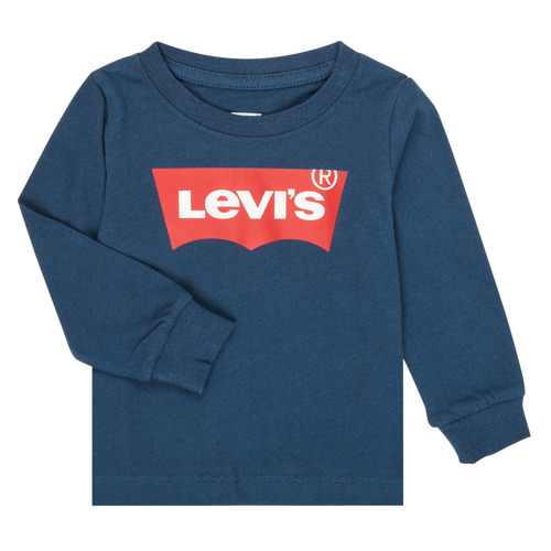 Ruhák Fiú Hosszú ujjú pólók Levi's BATWING TEE LS Kék