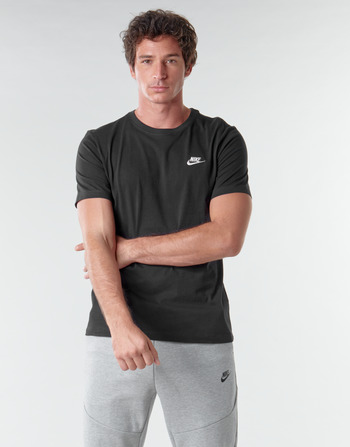 Ruhák Férfi Rövid ujjú pólók Nike M NSW CLUB TEE Fekete  / Fehér