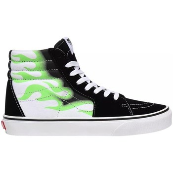 Cipők Magas szárú edzőcipők Vans SK8HI Flame Fehér, Fekete, Zöld