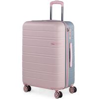 Táskák Keményfedeles bőröndök Jaslen San Marino 89 L Rózsaszín