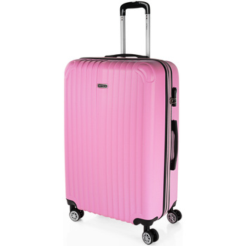 Táskák Keményfedeles bőröndök Itaca Sevron Rózsaszín