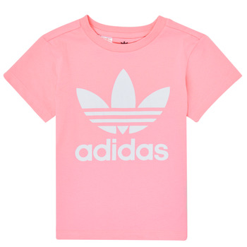 Ruhák Lány Rövid ujjú pólók adidas Originals TREFOIL TEE Rózsaszín