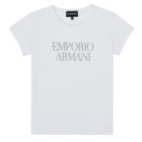 Ruhák Lány Rövid ujjú pólók Emporio Armani 8N3T03-3J08Z-0100 Fehér