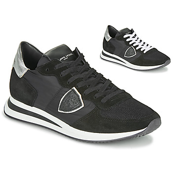 Cipők Női Rövid szárú edzőcipők Philippe Model TROPEZ X BASIC Fekete  / Ezüst