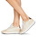Cipők Női Rövid szárú edzőcipők Philippe Model TROPEZ X MONDIAL CROCO Bézs
