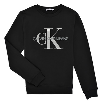 Ruhák Gyerek Pulóverek Calvin Klein Jeans MONOGRAM SWEAT Fekete 