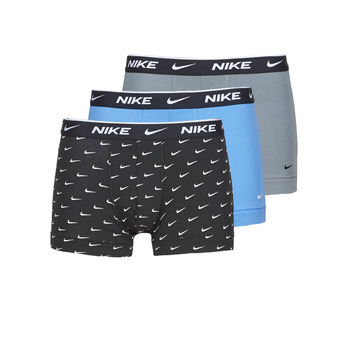 Fehérnemű Férfi Boxerek Nike EVERYDAY COTTON STRETCH X3 Fekete  / Szürke / Kék