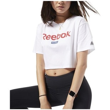 Reebok Sport Linear Logo Crop Tee Fehér