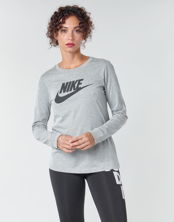 Ruhák Női Hosszú ujjú pólók Nike W NSW TEE ESSNTL LS ICON FTR Szürke