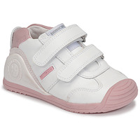 Cipők Lány Rövid szárú edzőcipők Biomecanics BIOGATEO SPORT Fehér / Rózsaszín