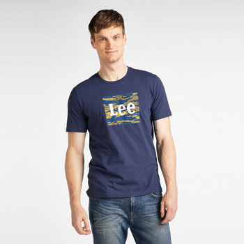 Ruhák Férfi Rövid ujjú pólók Lee T-shirt  Camo Package Dark Navy Kék