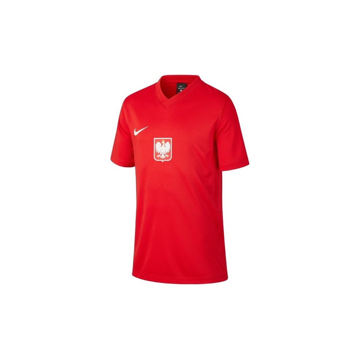 Ruhák Fiú Rövid ujjú pólók Nike JR Polska Breathe Football Piros