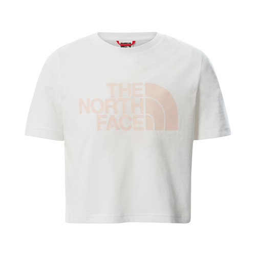 Ruhák Lány Rövid ujjú pólók The North Face EASY CROPPED TEE Fehér