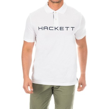 Ruhák Férfi Rövid ujjú galléros pólók Hackett HMX1007B-WHITE Fehér