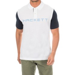 Ruhák Férfi Rövid ujjú galléros pólók Hackett HMX1008B-WHITE Sokszínű