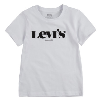 Ruhák Fiú Rövid ujjú pólók Levi's GRAPHIC TEE Fehér