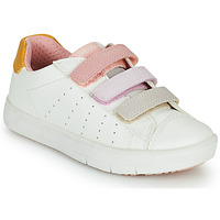 Cipők Lány Rövid szárú edzőcipők Geox J SILENEX GIRL Fehér / Rózsaszín
