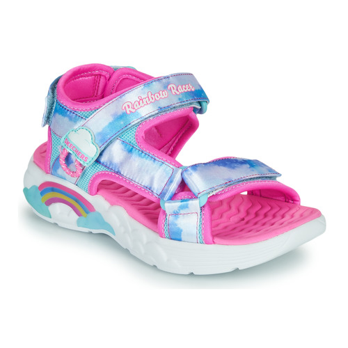 Cipők Lány Sportszandálok Skechers RAINBOW RACER Ezüst / Rózsaszín