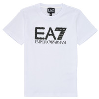 Ruhák Fiú Rövid ujjú pólók Emporio Armani EA7 3KBT53-BJ02Z-1100 Fehér