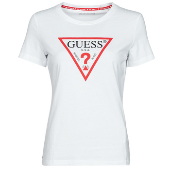 Ruhák Női Rövid ujjú pólók Guess SS CN ORIGINAL TEE Fehér