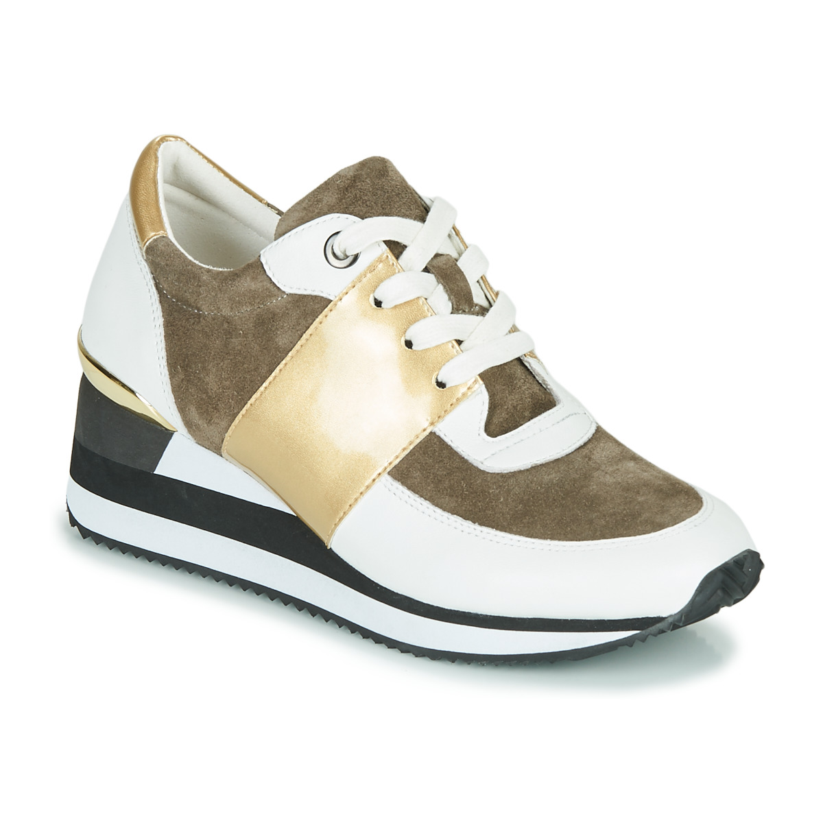Cipők Női Rövid szárú edzőcipők Karston SILMON Fehér / Arany