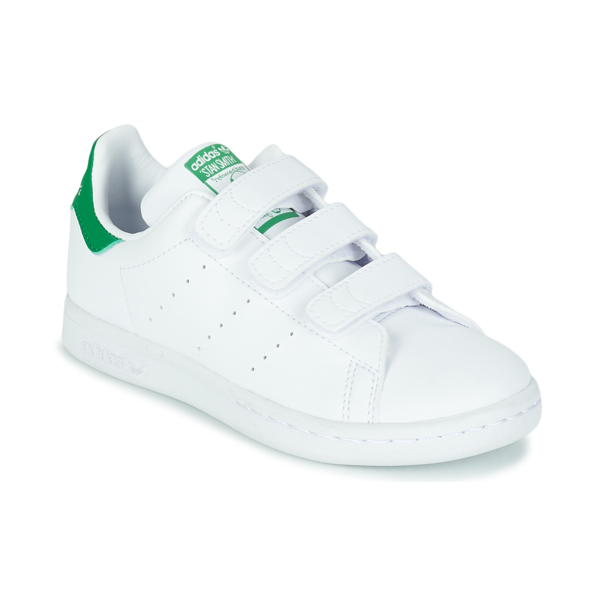 Cipők Gyerek Rövid szárú edzőcipők adidas Originals STAN SMITH CF C SUSTAINABLE Fehér / Zöld / Vegán