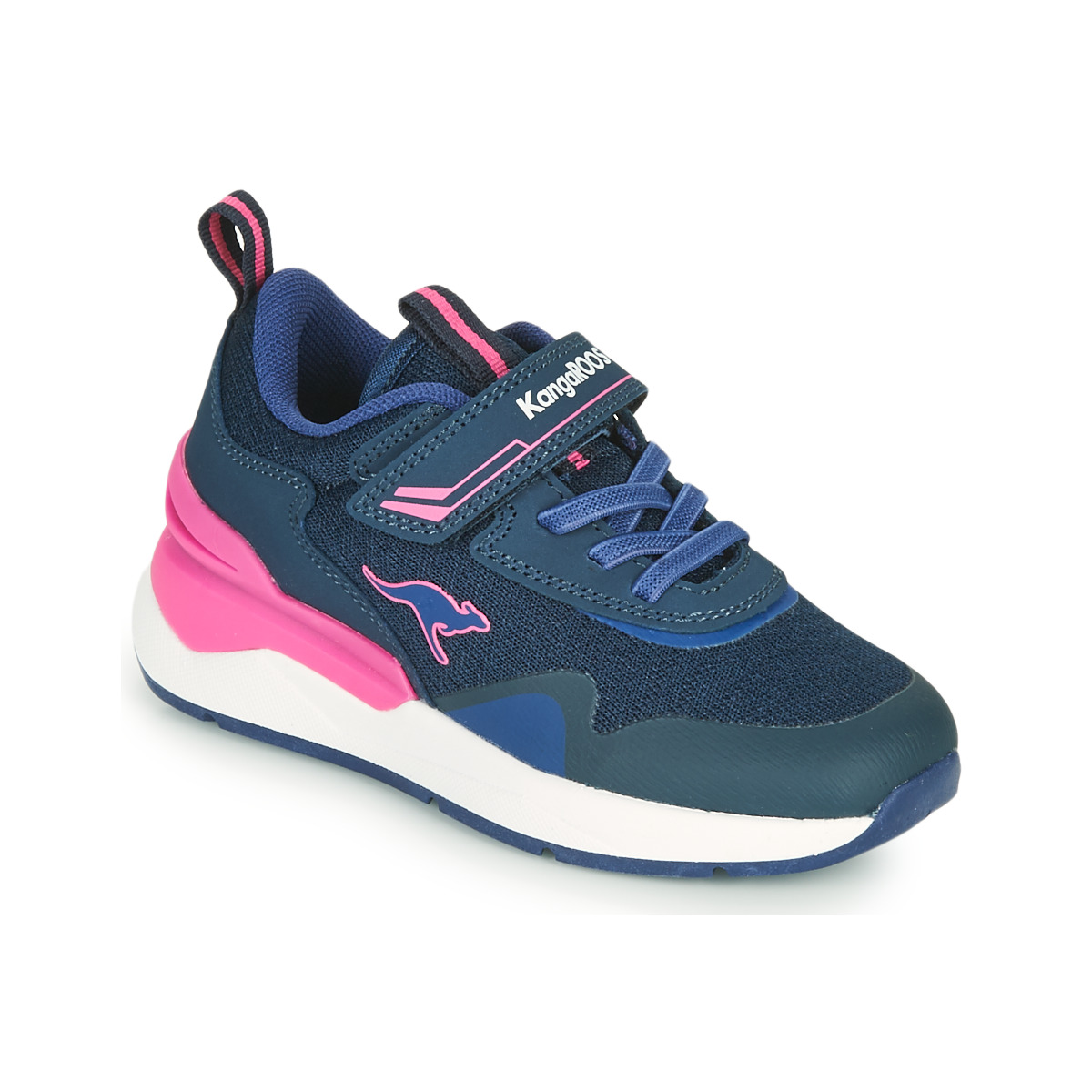 Cipők Lány Rövid szárú edzőcipők Kangaroos KD-GYM EV Kék / Rózsaszín